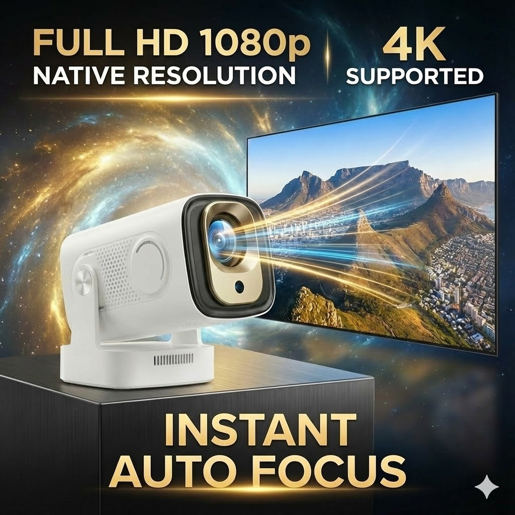 HY260 Pro Smart Projector - Auto-Focus 1080p 4K WIFI HD